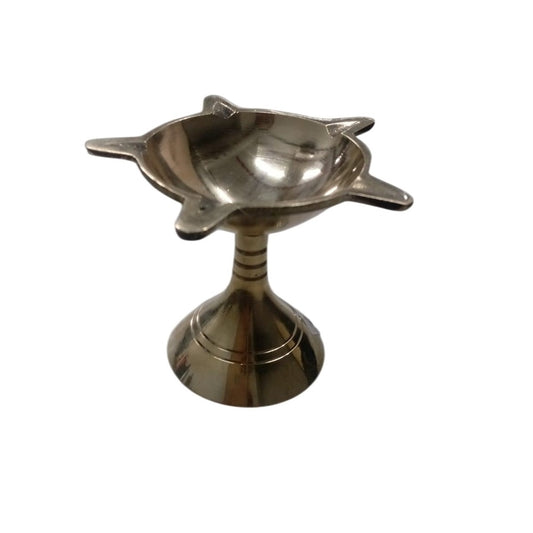 Brass Kamal Sagar Deep No.1 (Long Stand, 5 Bati) | Traditional Brass Diya for Puja & Décor