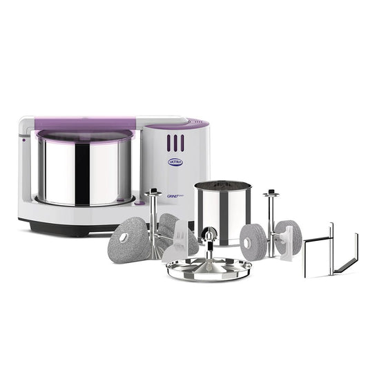 Ultra Grind+ Gold Wet Grinder Celebration Pack | 2L Multiutility Drum with Conical Stones, 1L Spice Mix Drum with Cylindrical Stone, Coconut scraper, Atta kneader & AISI 304 Food Grade Stainless Steel