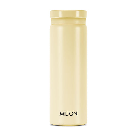 Milton Minimate 260 Thermosteel Insulated Water Bottle, 260 ml, Ivory | Hot and Cold | Leak Proof | Office Bottle | Sports | Home | Kitchen | Travel | Easy to Carry | Rust Proof