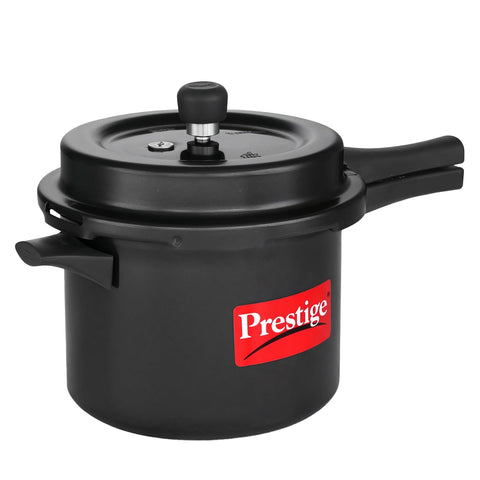 Prestige 5 Litre Hard Anodised Popular Svachh Outerlid Pressure Cooker|Deep Lid for spillage Control|Gas compatible|Gasket Release System|Metallic Safety Plug|5 years warranty|ISI Certified