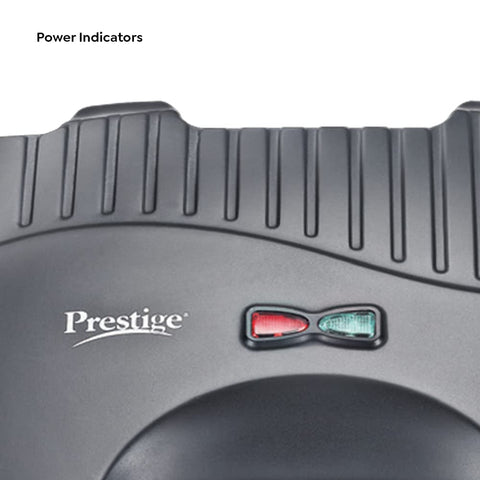 Prestige PGFSP - Spatter Coated Non-stick Sandwich Toasters With fixed Grill Plate, Black