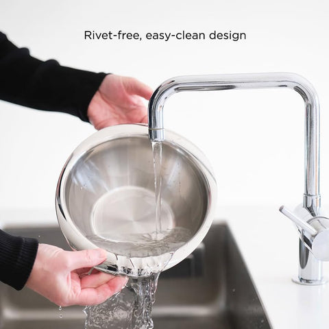 Meyer Trivantage Nickel Free Stainless Steel Triply Tasla | Steel Kadai Heavy Bottom | Tasla Kadhai | Triply Deep Kadai Without Handle | Gas and Induction Base, 26cm