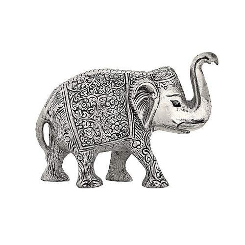 Aluminium Elephant Silver Plated || Height: 5 - Length: 7