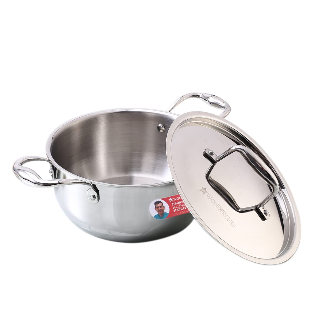 Wonderchef Nigella 20cm Tri-Ply Stainless Steel Casserole | 3L