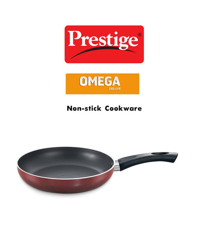 Prestige TTK OMG DLX Sleeve Induction Base Non-Stick Aluminium Fry Pan, 26cm, Red