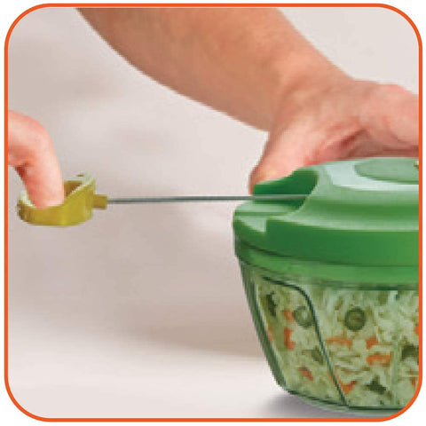 Prestige PVC 7.0 Veggie Cutter with 3 Stainless Steel Blades|Capacity-450ML|Green