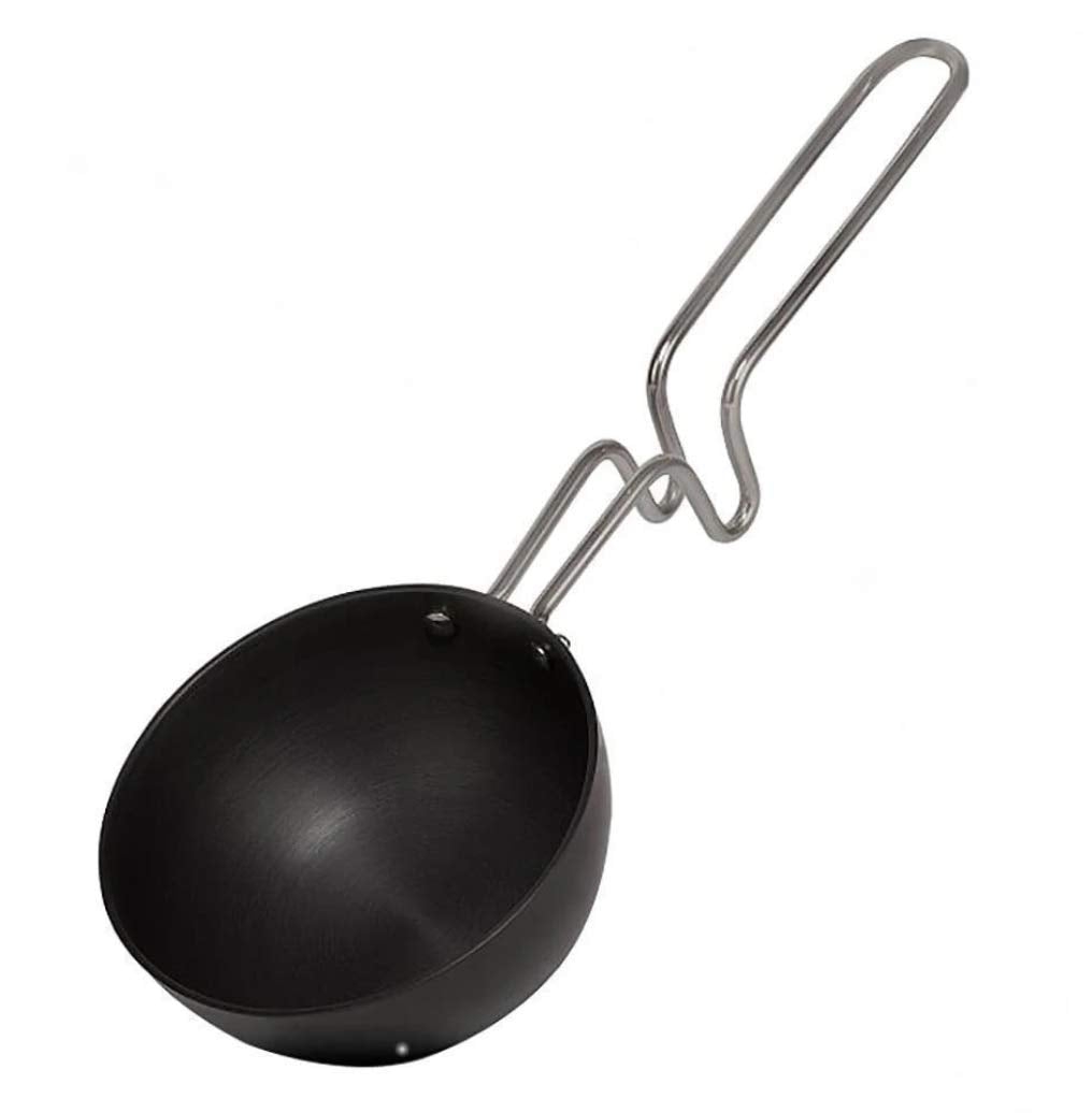 Wonderchef Hard Anodized Large Aluminium Tadka Pan | 11cm, Black