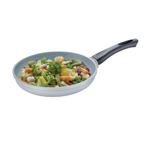 Prestige Ceraglide Die Cast Aluminium Ceramic Fry Pan 20cm/1.0L Grey|3 Layer Easy Release Coating|Works on Gas & Induction|Extra Thick Heavy Base|Stain Resistant|Cool Touch Handle|1 Year Warranty