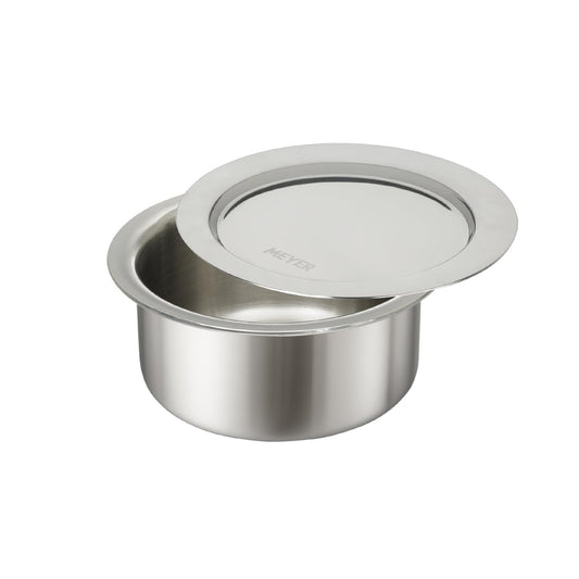 Meyer Triply Stainless Steel Tope with SS 304 Lid | Healthy, Non Toxic | Extended Grip | Bhagona | Tapeli | Patila | for Boiling Milk/Water | 20 CM/3.1 litres Capacity | 10 Year Warranty | Silver