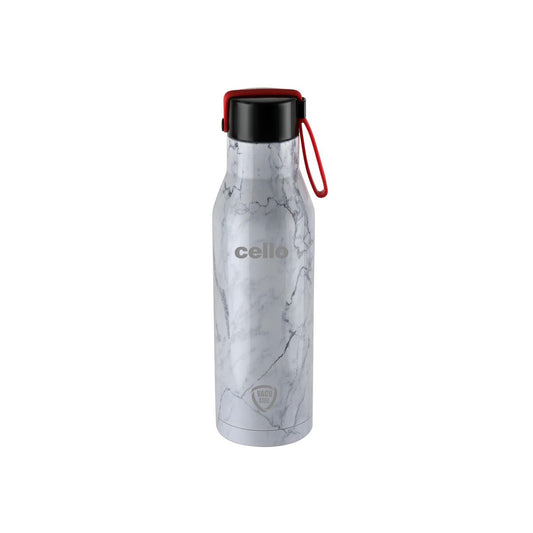 Cello Deezee Mate Insulated Flask | Hot and Cold Stainless Steel Water Bottle | Double Walled Carry Flask for Travel, Home, Office, School | Long Lasting Colour Coating | 550ml, ASSORTED