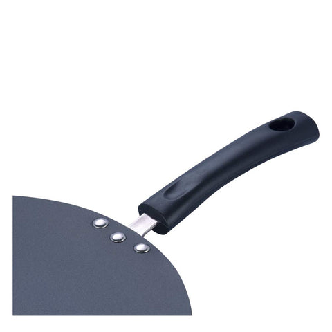 Vinod Zest Aluminium Stick Free Flat Multi Tawa 30 cm | 4mm Extra Thick Chapati & Roti Tawa | Triple Layer Ceramic Coating | Bakelite Handle | Gas Stove Compatible |1 Year Warranty