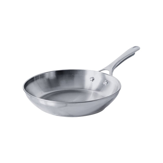 Meyer Select Nickel Free Stainless Steel Frypan | Frying Pan | Steel Frying Pan with Triply Base | Steel Fry pan | Gas and Induction Compatible, 26 cm/ 2.38L, Silver
