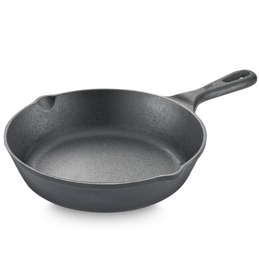Prestige Pre-Seasoned Cast Iron Fry Pan - 200mm, Induction Base, Black
