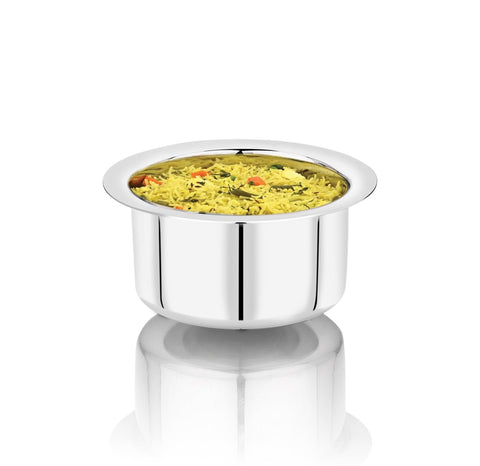 Vinod Stainless Steel Round Bottom Cooking Tope | Food-Grade Stainless Steel