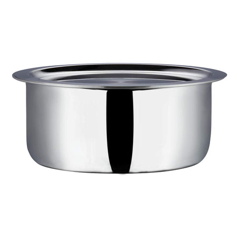 Vinod Platinum Triply Stainless Steel Tope / Patila with Stainless Steel Lid 4.7 litres Capacity (22 cm Diameter) - Silver (Induction and Gas Stove Friendly), 5 Years Warranty