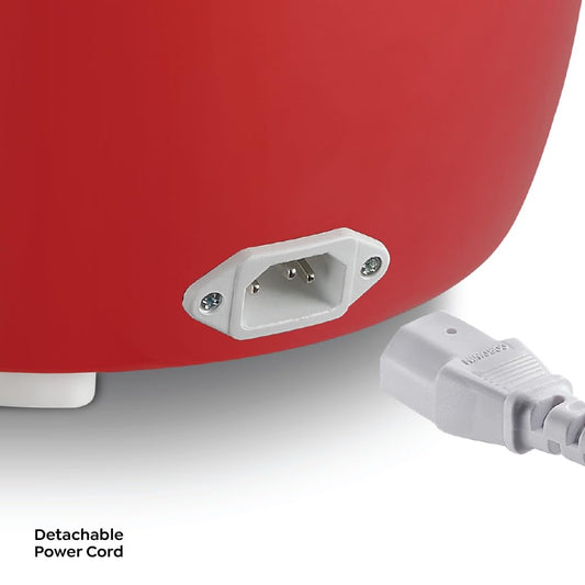 Prestige Delight Cute 1.8 Bowl Electric Rice Cooker(1.8L for Rice-Open Type, Silky Red, with Stainless Steel Cooking Pan 4.4L Volume,700 W)