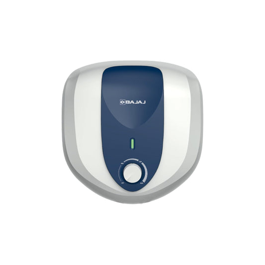 Bajaj Armour Series Pentacle 10L Storage Water Heater For Home | 5 Star Rated Geyser | Glass-lined Coating | Non-Stick Heating Element | Suitable For High Rise Building | 4-Yr Warranty 【White & Blue】