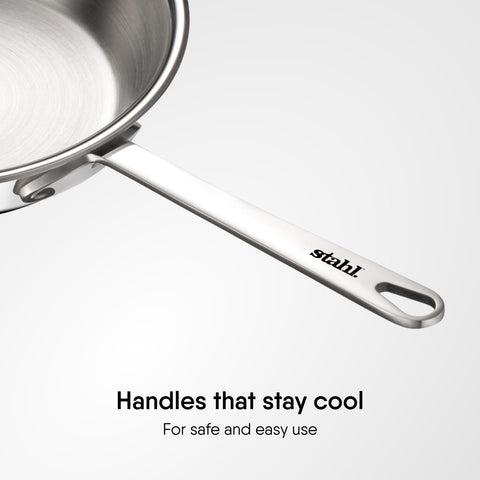 Stahl Artisan Triply Stainless Steel Mikro Frypan, Mini Frying Pan, 1 Omelette Pan, Induction & Gas Stove Compatible, 240 ml, 12 cm