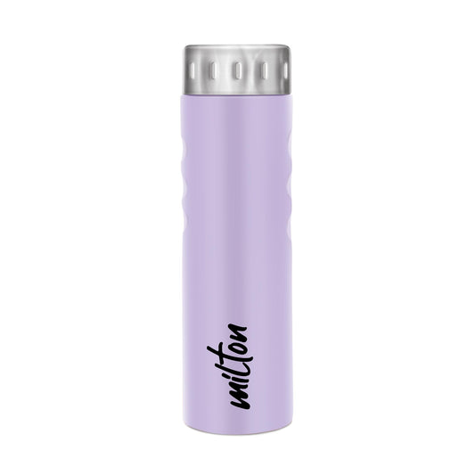 MILTON Stream 750 Stainless Steel Water Bottle, 760 ml, Purple | Single walled | Leak Proof | Easy Grip | Easy to Carry | Gym Bottle | Home | Kitchen | Hiking | Treking Bottle | Travel Bottle