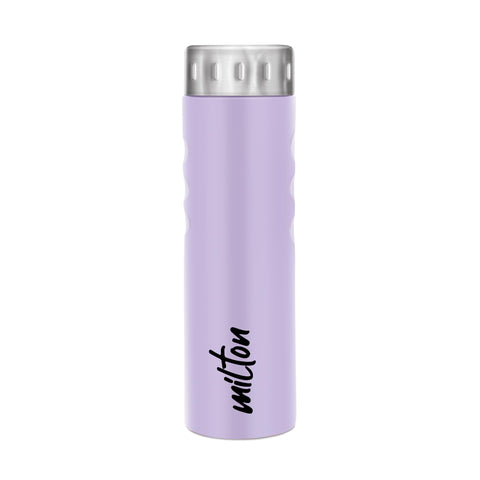 MILTON Stream 750 Stainless Steel Water Bottle, 760 ml, Purple | Single walled | Leak Proof | Easy Grip | Easy to Carry | Gym Bottle | Home | Kitchen | Hiking | Treking Bottle | Travel Bottle