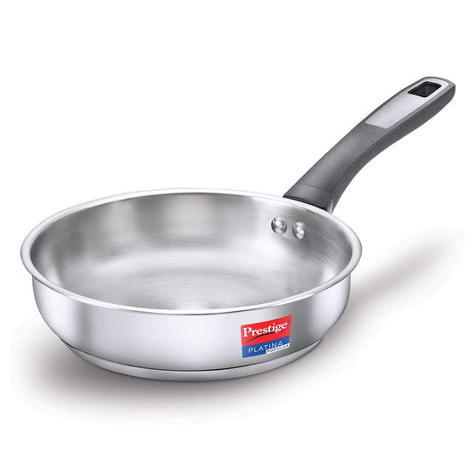 Prestige Platina Popular SS Fry Pan 220mm - Forged Induction Bottom