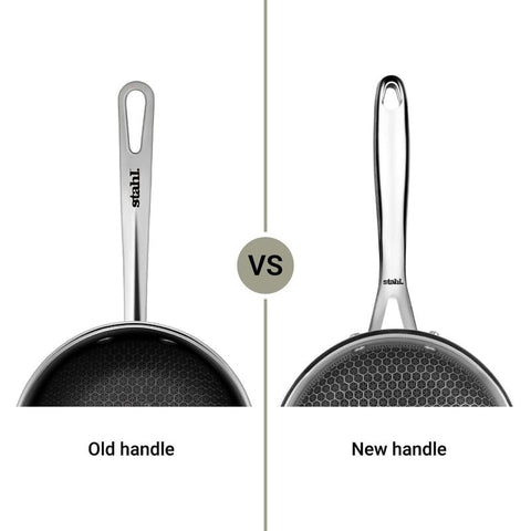 Stahl Artisan Hybrid Triply Frying Pan Without Lid 0.9 L, 18 cm, Induction Base Non Stick Fry Pan, Stainless Steel Frying Pan