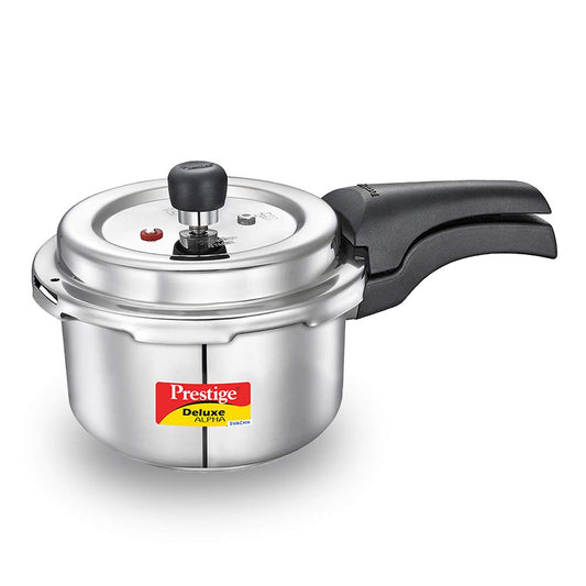 Prestige Deluxe Alpha Svachh 2.0 Litre Stainless Steel Outer Lid Pressure Cookers, Silver, 2 Liter, 20247
