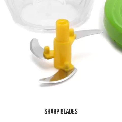 Prestige PVC 7.0 Veggie Cutter with 3 Stainless Steel Blades|Capacity-450ML|Green