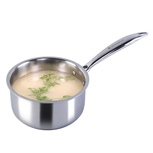 Wonderchef Nigella 16 cm Tri-ply Stainless Steel Saucepan – 1.5 L