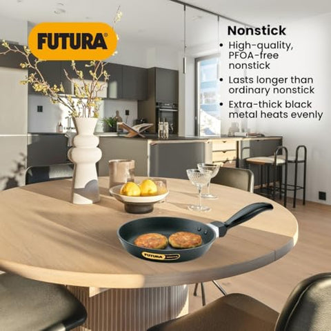 Hawkins Futura 17 cm Frying Pan, Non Stick Fry Pan, Small Frying Pan, Black (NF17)
