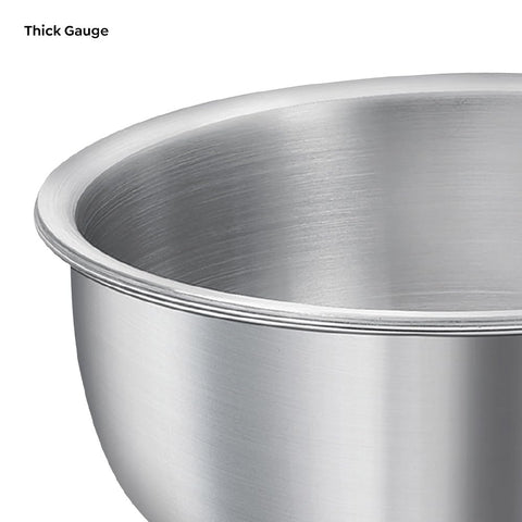 Prestige 13cm/550ml Tri-Ply Stainless Steel Splendor Tadka Pan|Gas & Induction Compatible| Rimmed Edge| in-Built Stand| Heat Resistance Handle| Thick Gauge
