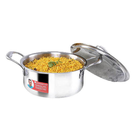 Wonderchef Nigella 20cm Tri-Ply Stainless Steel Casserole | 3L