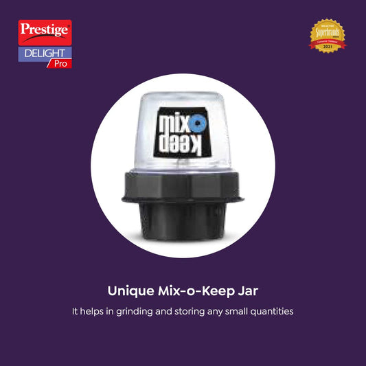 Prestige Delight Pro Mixer Grinder 750 W, 6 Jars, (1500 ml, 1000 ml, 1500 ml, 450 ml) (Purple)