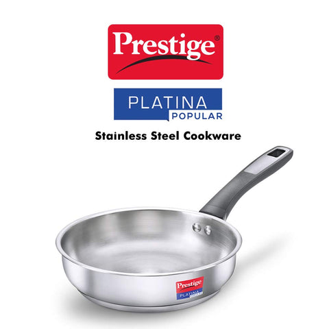 Prestige Platina Popular SS Fry Pan 220mm - Forged Induction Bottom