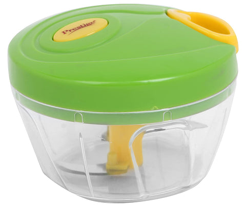 Prestige PVC 7.0 Veggie Cutter with 3 Stainless Steel Blades|Capacity-450ML|Green