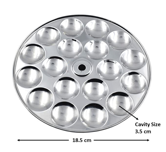 Stainless Steel Mini Idly Plate/Small Idly Maker Plate 18 Cavity | Mini Idly Plate