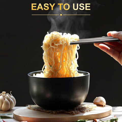 Premium Black Gold Plastic Alloy Chopsticks – 10 Pairs | Reusable, Durable & Dishwasher Safe