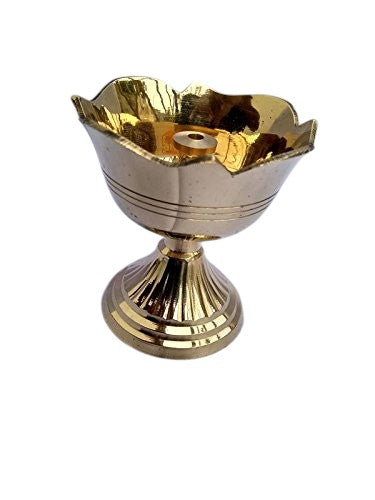 Brass Kamal Kali Akhand Jyot Diya No.4 (Pack of 2)