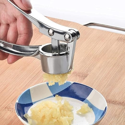 SHENGYA Stainless Steel Garlic Press (Silver)