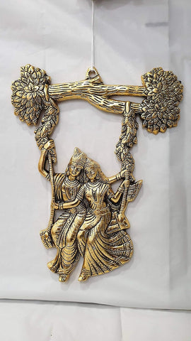 Metal Wall Hanging Radha Krishna Jhula Swings