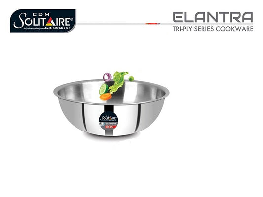 Triply Elentra Tasra Witout Lid Heavy Botton Tasla 3.3 L capacity 26 cm