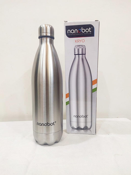 nanobot SS KRYO ThermoSteel Double Layer Water Bottle,24 HRS HOT & Cold, 1000 ml Steel Bottle