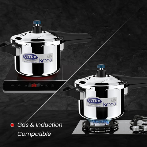 Ultra Triply Krono 5.5 Litre SS Pressure Cooker | 5 Yr Warranty