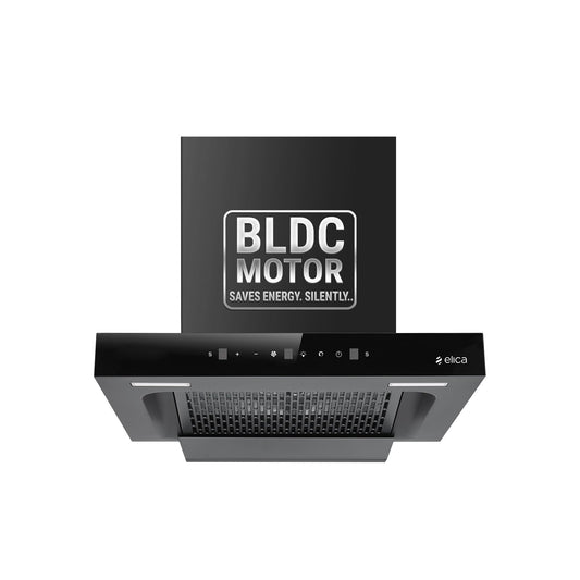 Elica 60cm 1500 m3/hr BLDC Filterless Autoclean Kitchen Chimney T-Shape | 15 Years Motor & 5 Years Comprehensive Warranty | SPT FL 600 BLDC HAC LTW MS NERO | Black | Touch + Motion Sensor Control