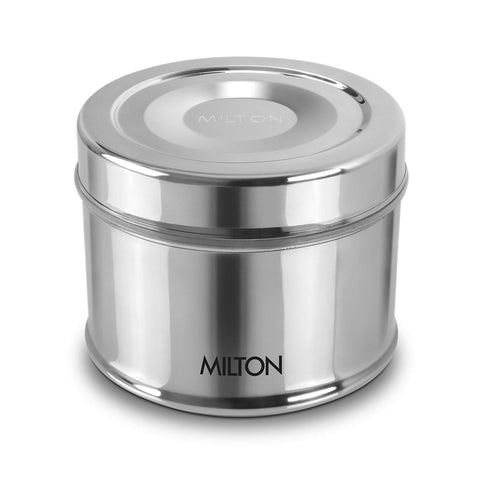 MILTON Steel Snack Stainless Steel Medium Tiffin, 800 ml, Steel Plain