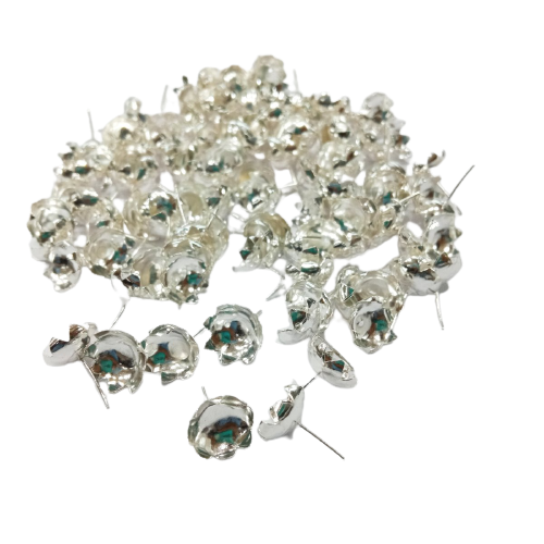 Silver Plated 108 Flower Set | Traditional Puja Flowers for Lakshmi, Vishnu & Temple Rituals