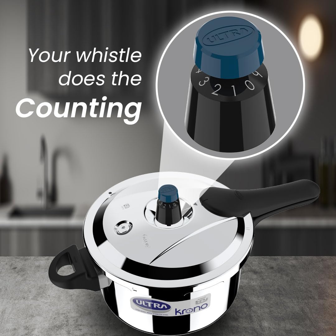 Ultra Triply Krono 5.5 Litre SS Pressure Cooker | 5 Yr Warranty