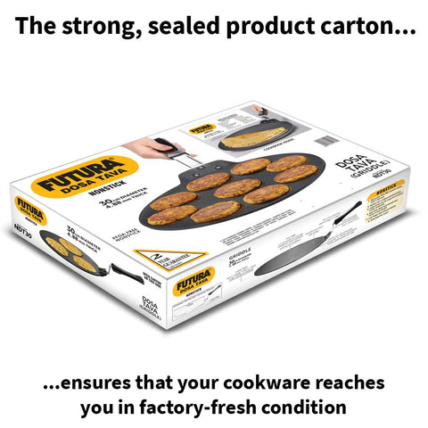 Hawkins Futura 30 cm Dosa Tava, Non Stick Dosa Tawa, Flat Dosa Tawa, Black (NDT30)