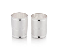 Silverglow Ace Silver Plated Glass Set – Elegant Set of 2 Decorative Drinkware