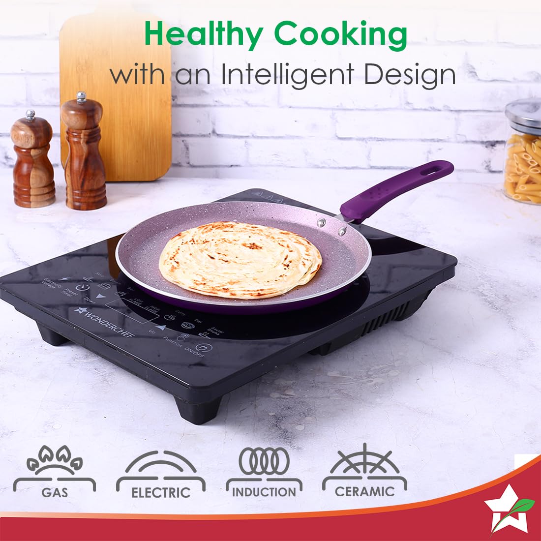 Wonderchef Royal Velvet 5-Piece Cookware Set | Purple, Induction Ready